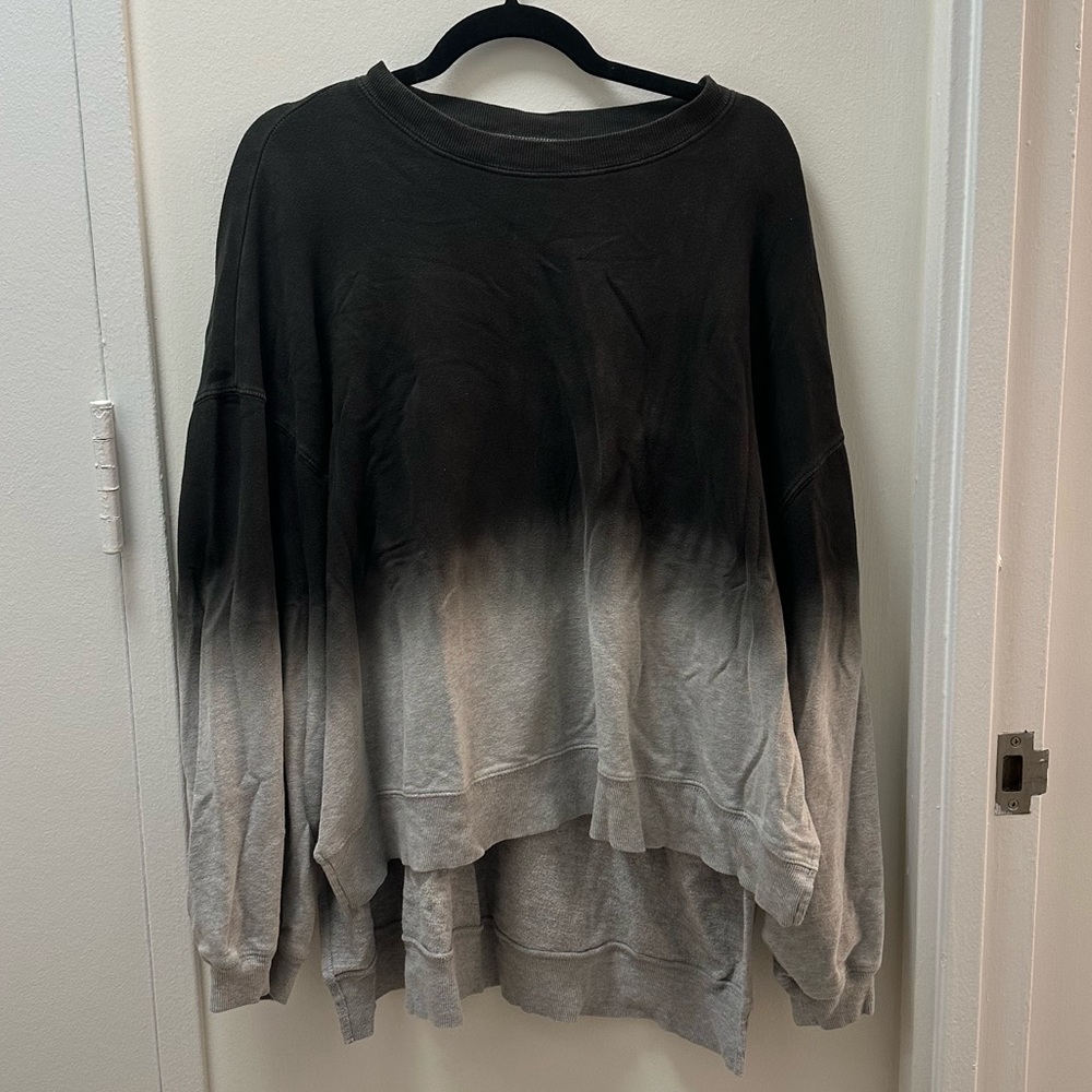 Electric & Rose oversize sweatshirt gray black ombré size large